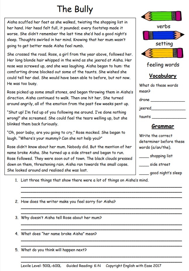 Key Stage 2 English Worksheets Free Printable