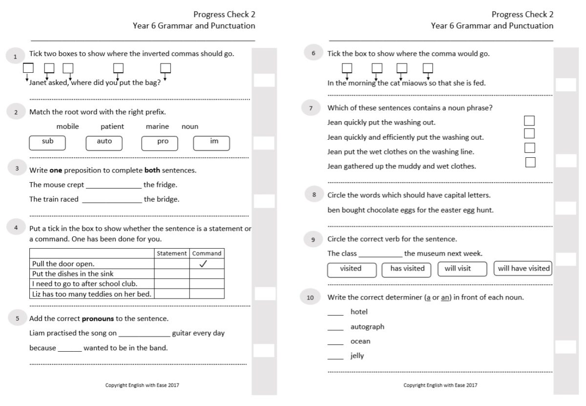 Year 6 SATs Preparation Pack Teaching With Ease